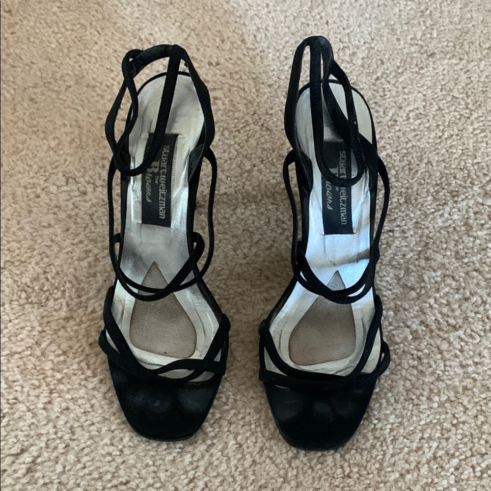 Stuart Weitzman Black Strappy Heels